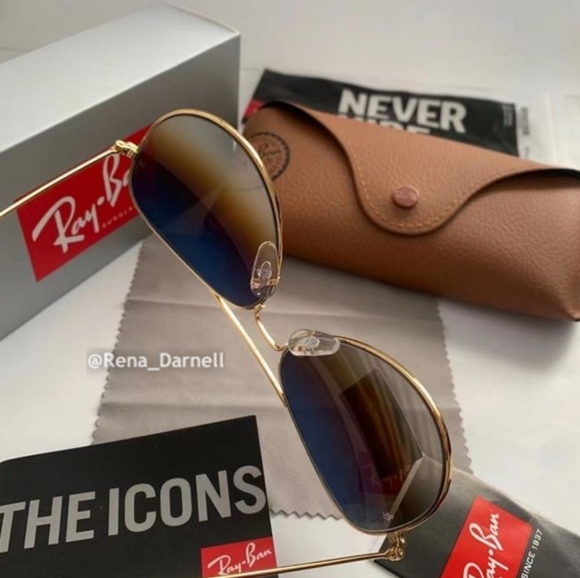 Ray-Ban Aviator Gradient Brown RB3025 New - Picture 7 of 14